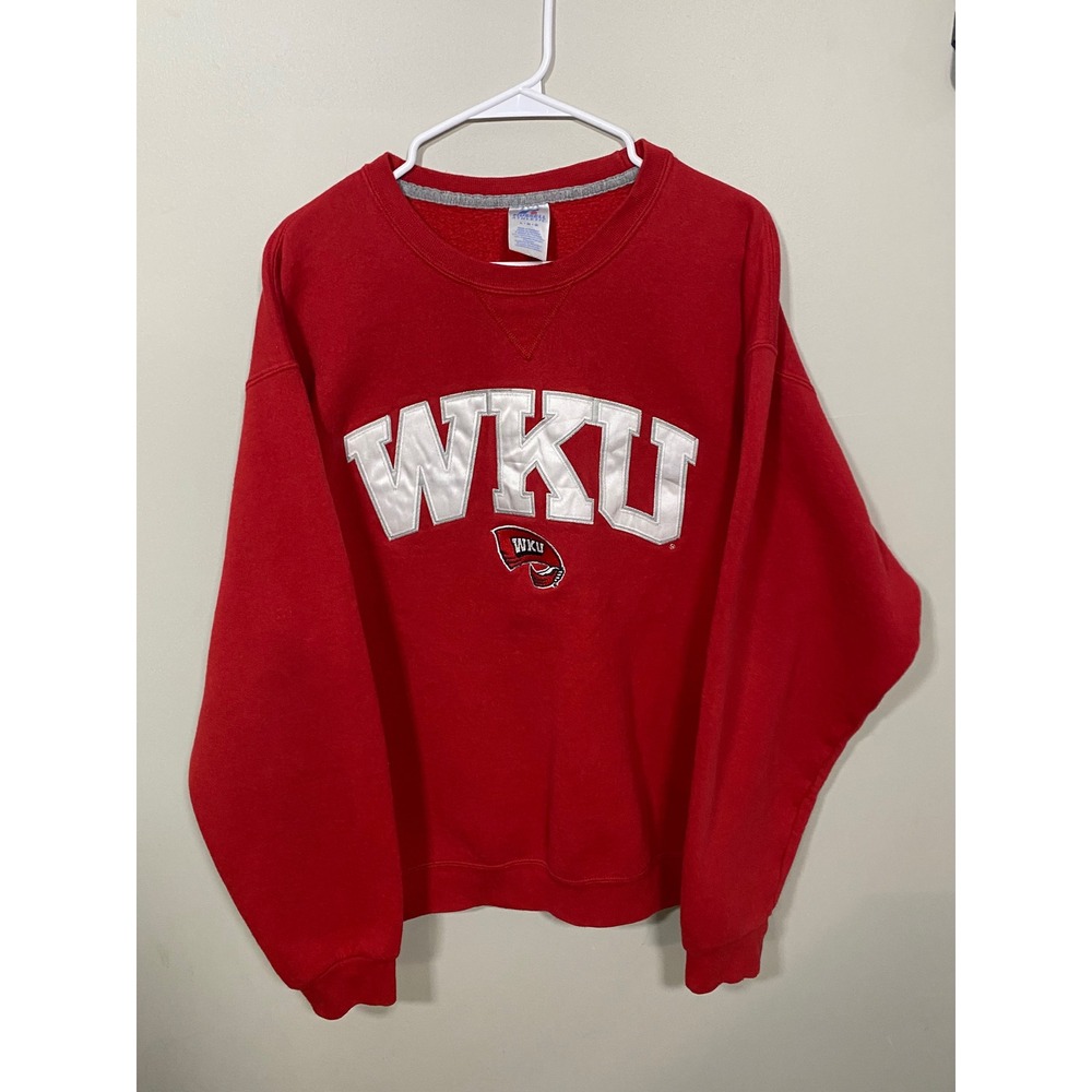 Russell Athletic Sweatshirt Mens Large Red WKU Hilltoppers Collegiate